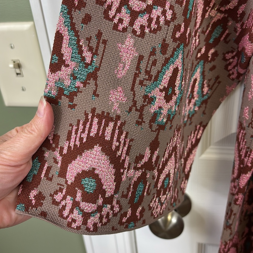 NWT Zara Special Edition Jacquard knit kimono jacket sz sm - Picture 11 of 13